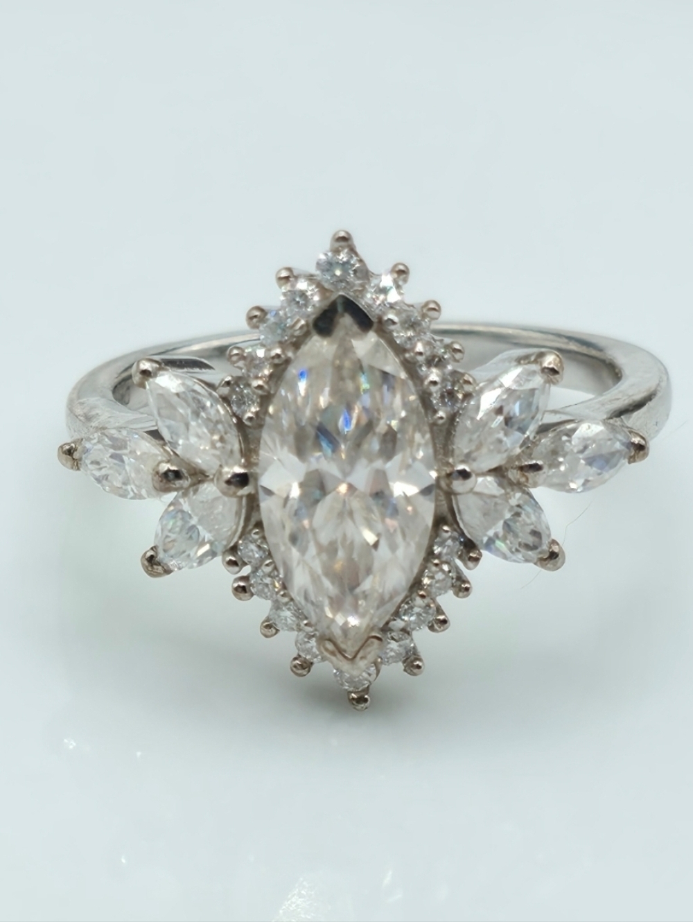 Host Pick NWOT Authentic Moissanite Ring in Platinum Over Sterling Silver